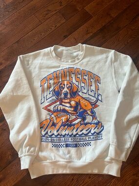Tennessee Volunteers White Graphic Crewneck Sweatshirt